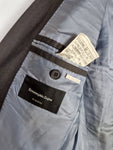 Modernes Ermenegildo Zegna Sakko Wolle 15 MilMil 15 Grau Blau  (50L) L-XL