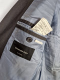 Modernes Ermenegildo Zegna Sakko Wolle 15 MilMil 15 Grau Blau  (50L) L-XL
