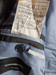 Modernes Ermenegildo Zegna Sakko Wolle 15 MilMil 15 Grau Blau  (50L) L-XL
