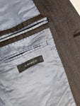 Modernes Ermenegildo Zegna Sakko Wolle 15 MilMil 15 Grau Blau  (50L) L-XL