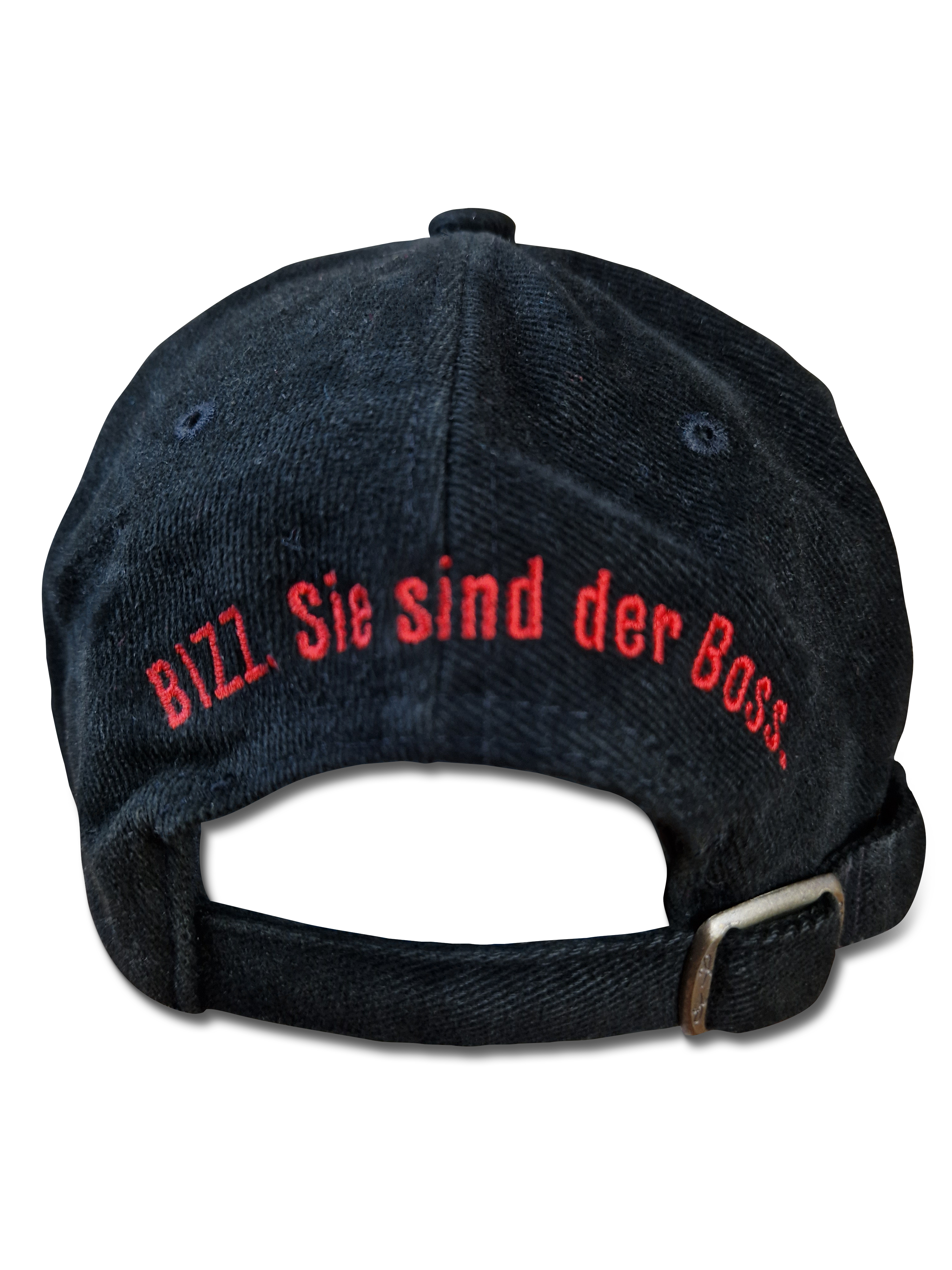 BIZ Capital Cap Werbung "Sie sind der Boss" Bestickt Schwarz - RareRags