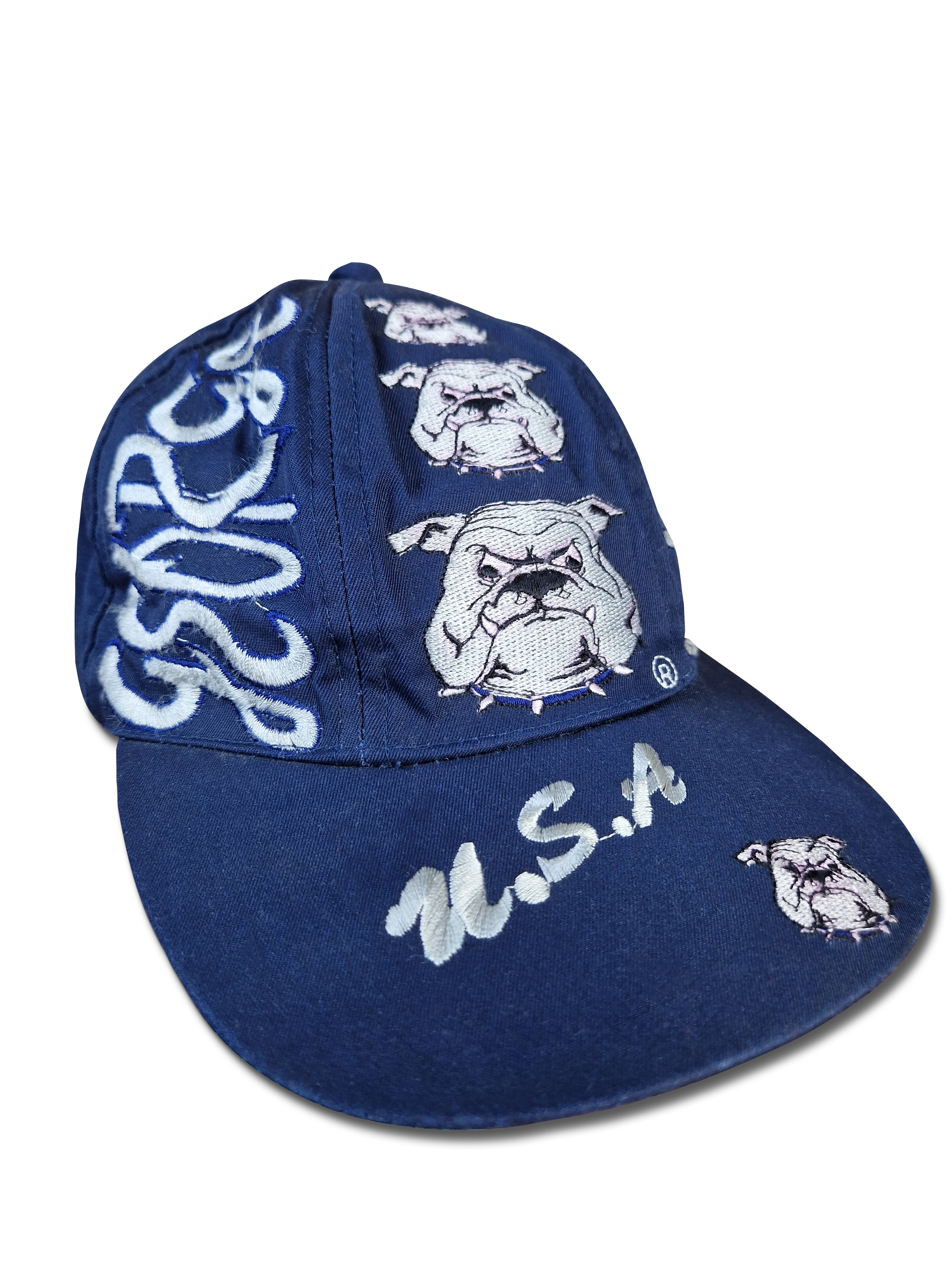 Vintage Jaxo Cap Georgtown Hoyas Stars NCAA Basketball Merch Bestickt Blau - RareRags