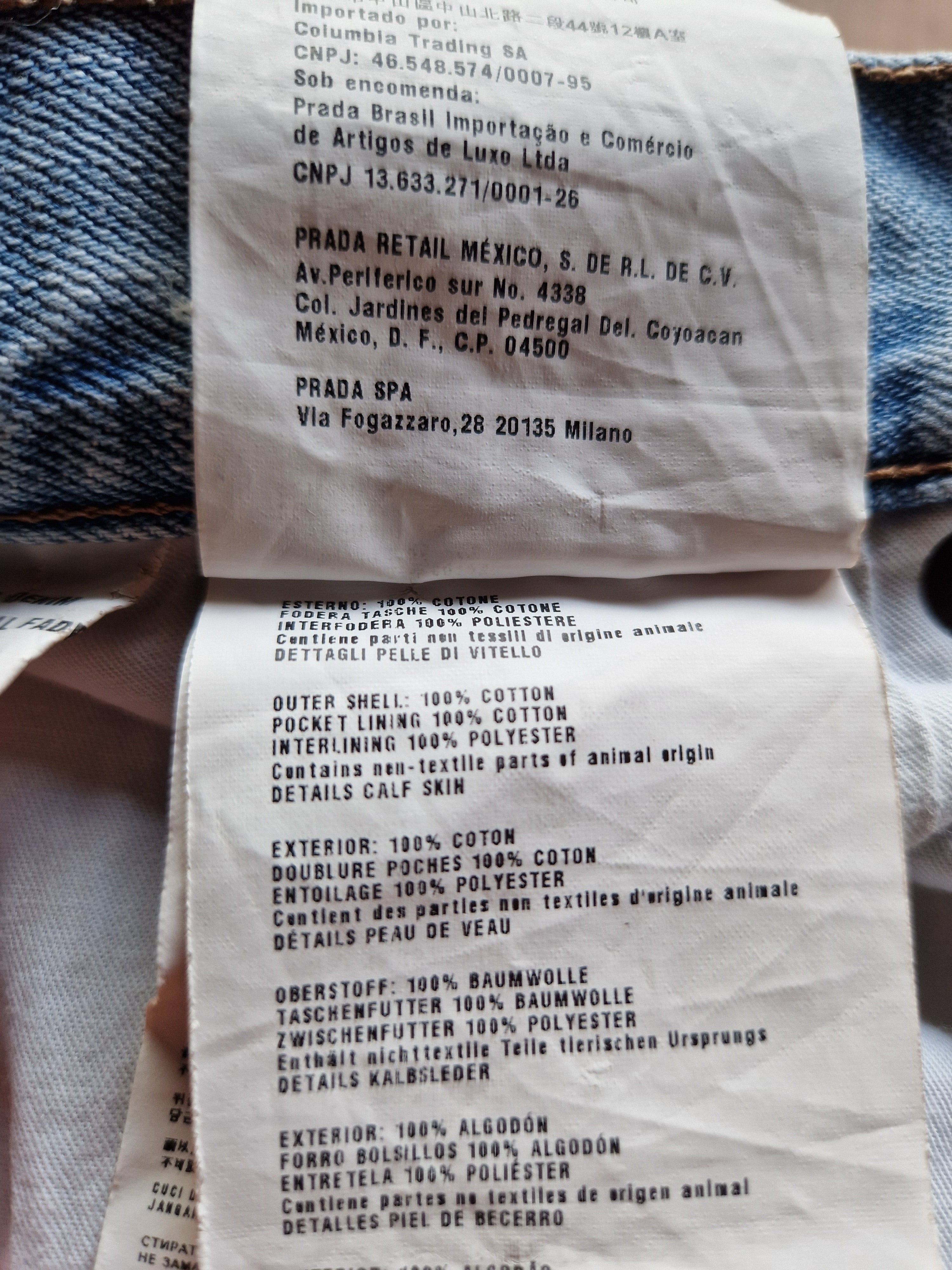 Vintage Prada Jeans Made In Romania Helle Waschung 34 - RareRags