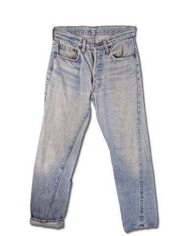Rare! Vintage Levis Jeans Selvedege 80s Hellblau S-M