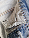Rare! Vintage Levis Jeans 80s Selvedge Red Line Hellblau S-M