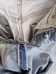 Rare! Vintage Levis Jeans 80s Selvedge Red Line Hellblau S-M