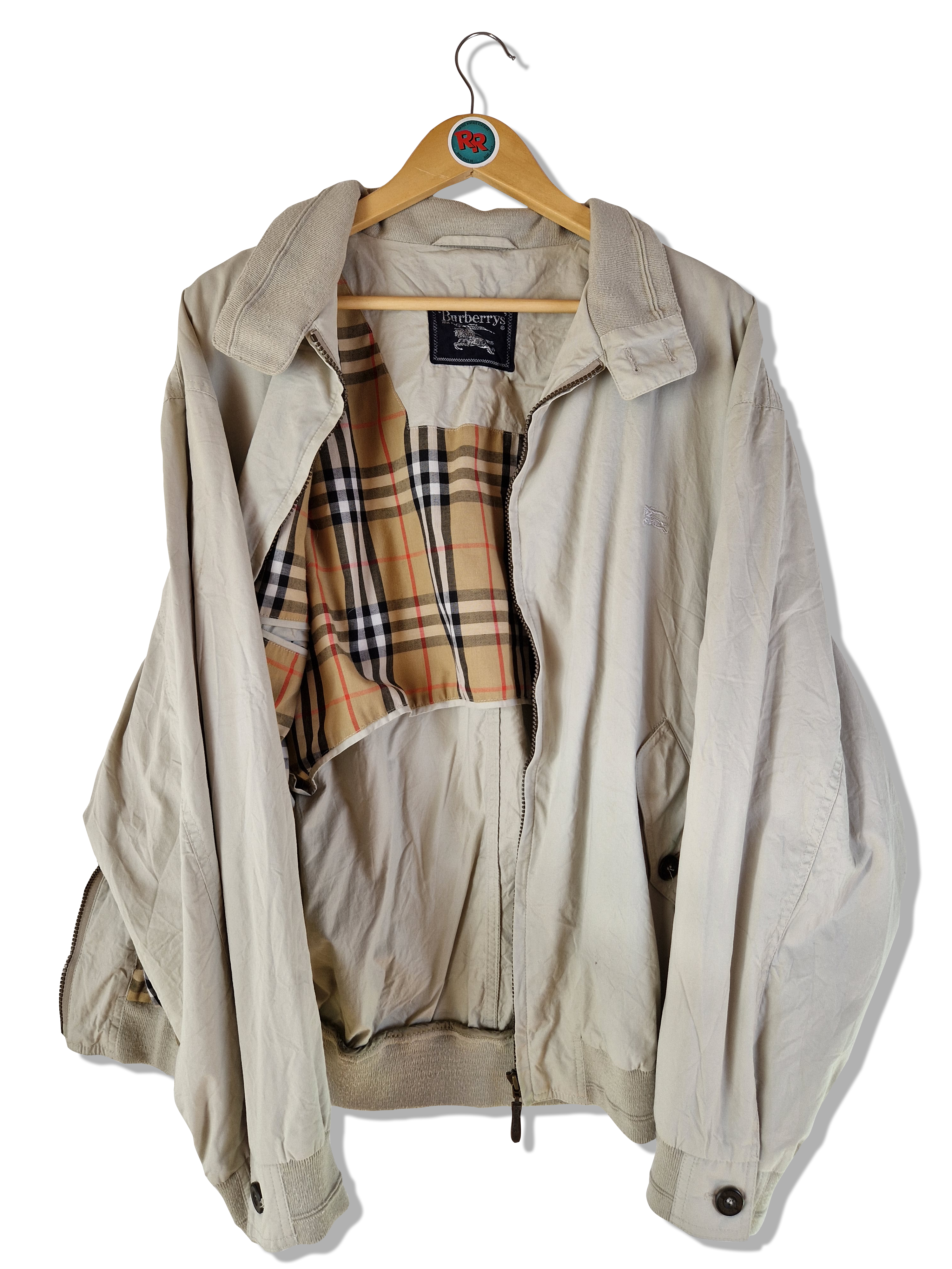 Vintage Burberrys Harrington Jacke Nova Check Braun Beige L-XL