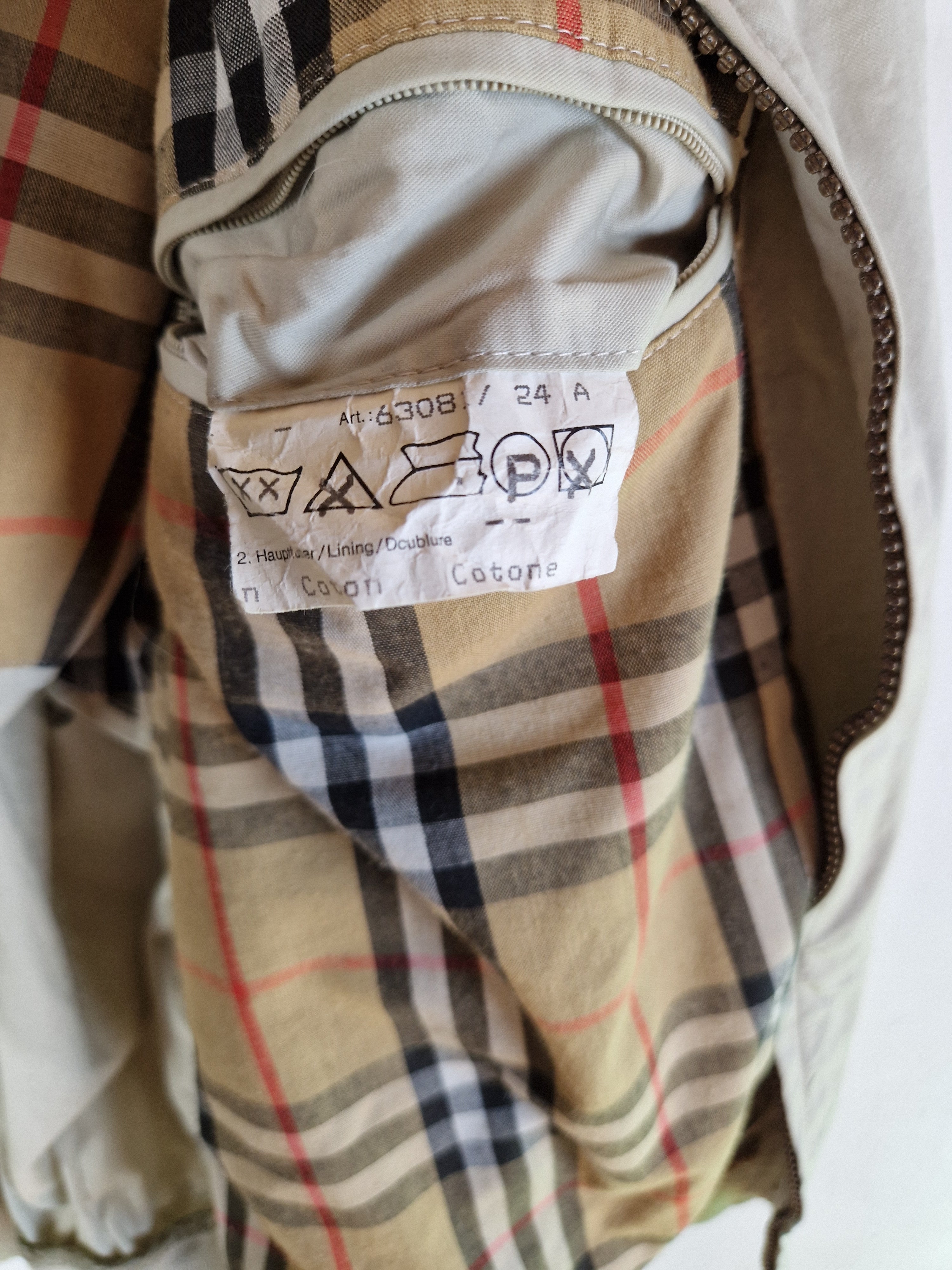 Vintage Burberrys Harrington Jacke Nova Check Braun Beige L-XL