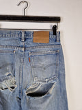 Rare! Vintage Levis Jeans Orange Tab 80s Destroyed Look S-L
