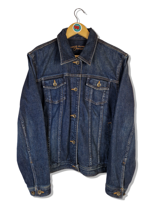 Moderne Ralph Lauren Jeansjacke Premium Dark Denim (Damen) XL