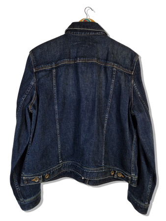 Moderne Ralph Lauren Jeansjacke Premium Dark Denim (Damen) XL