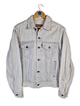 Vintage Levis Jeansjacke 80s Made In USA Red Tab (40R) Hellgrau M