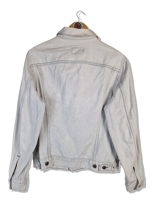 Vintage Levis Jeansjacke 80s Made In USA Red Tab (40R) Hellgrau M