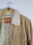 Moderne Levis Cordjacke Sherpa Teddyfell Braun L