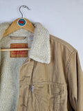 Moderne Levis Cordjacke Sherpa Teddyfell Braun L