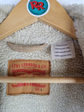 Moderne Levis Cordjacke Sherpa Teddyfell Braun L