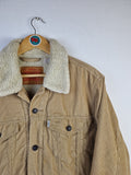 Moderne Levis Cordjacke Sherpa Teddyfell Braun L