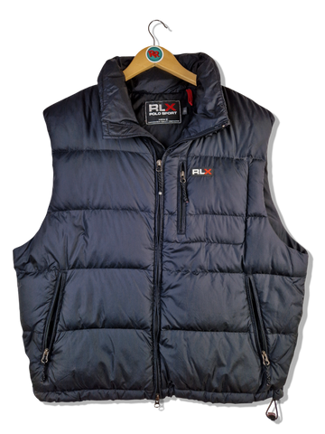 Moderne Ralph Lauren Daunenweste RLX Polo Sport Puffer Bolle Schwarz XL