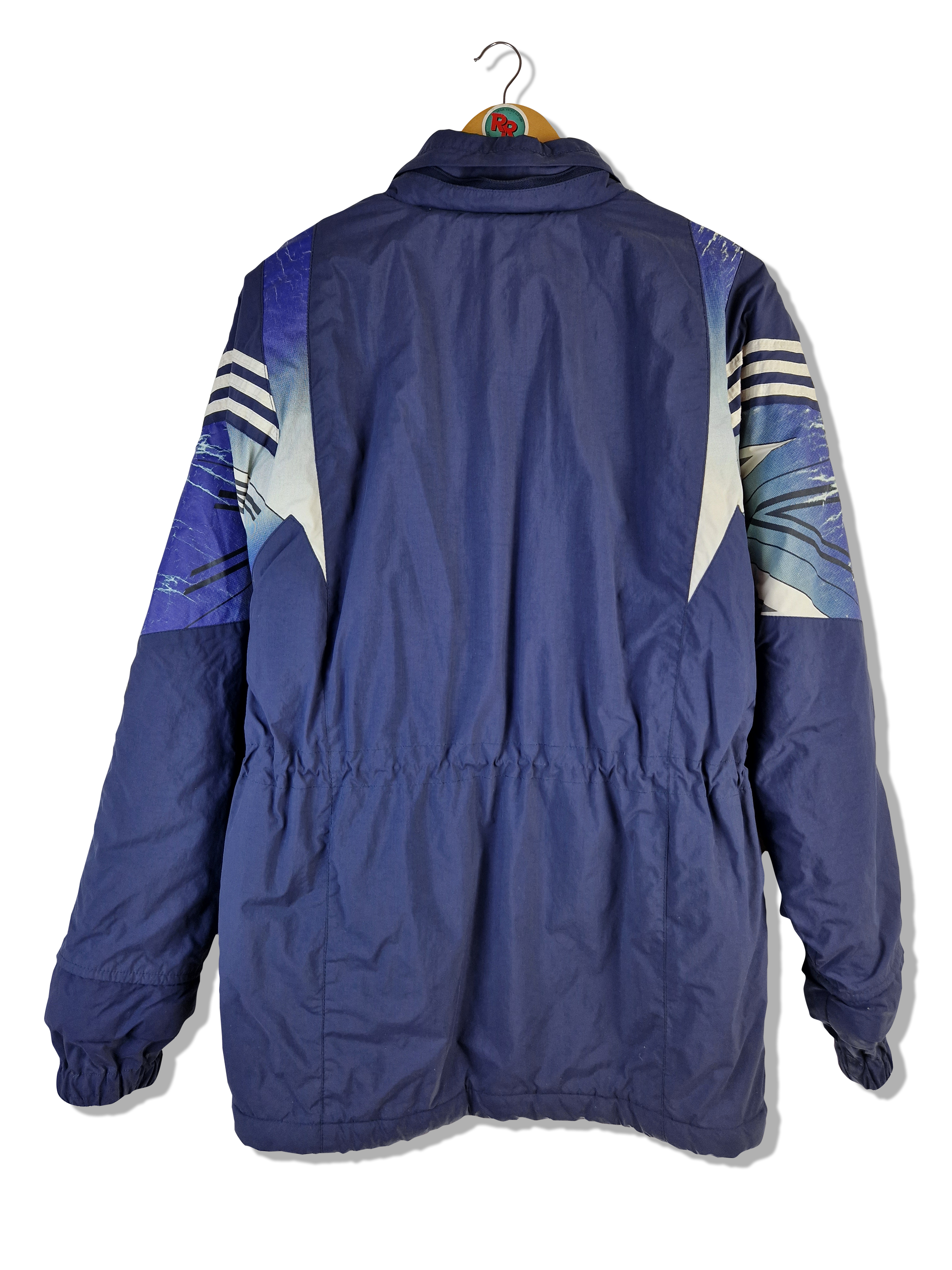 Vintage Adidas Parka Soccer Silvertag Blau Designed In Germany (5) M-L - RareRags