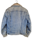 Rare! Vintage Levis Jeansjacke 80s Made In USA Sherpa Teddyfell Washed M