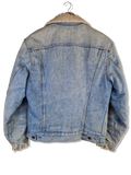 Rare! Vintage Levis Jeansjacke 80s Made In USA Sherpa Teddyfell Washed M