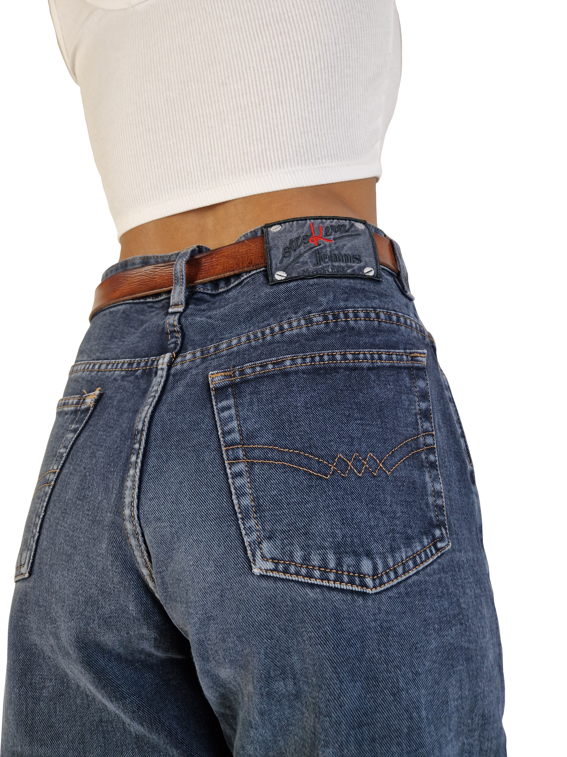 Vintage Otto Kern Jeans Made In Italy Grau Schwarz 33 - RareRags