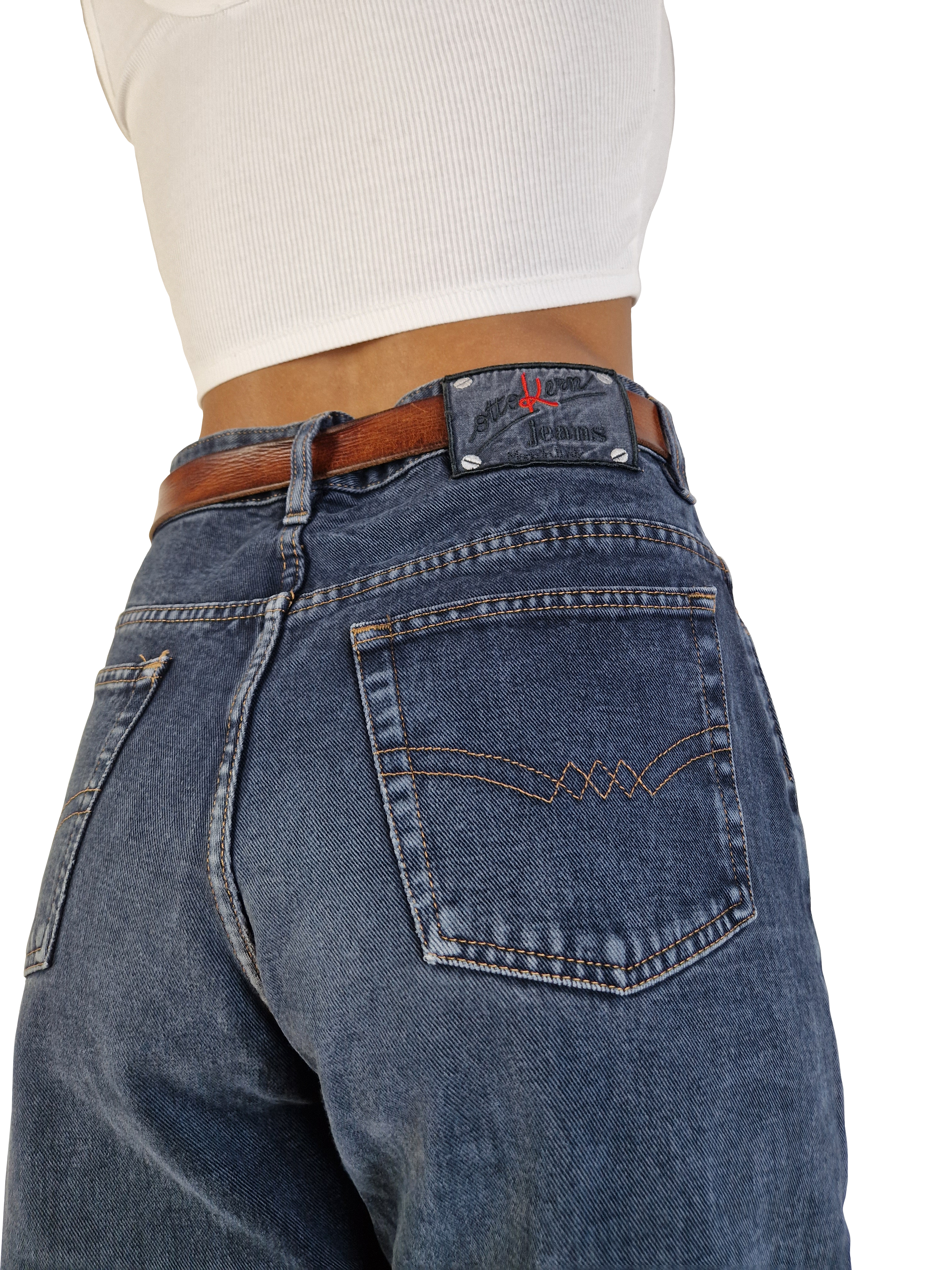 Vintage Otto Kern Jeans Made In Italy Grau Schwarz 33 - RareRags