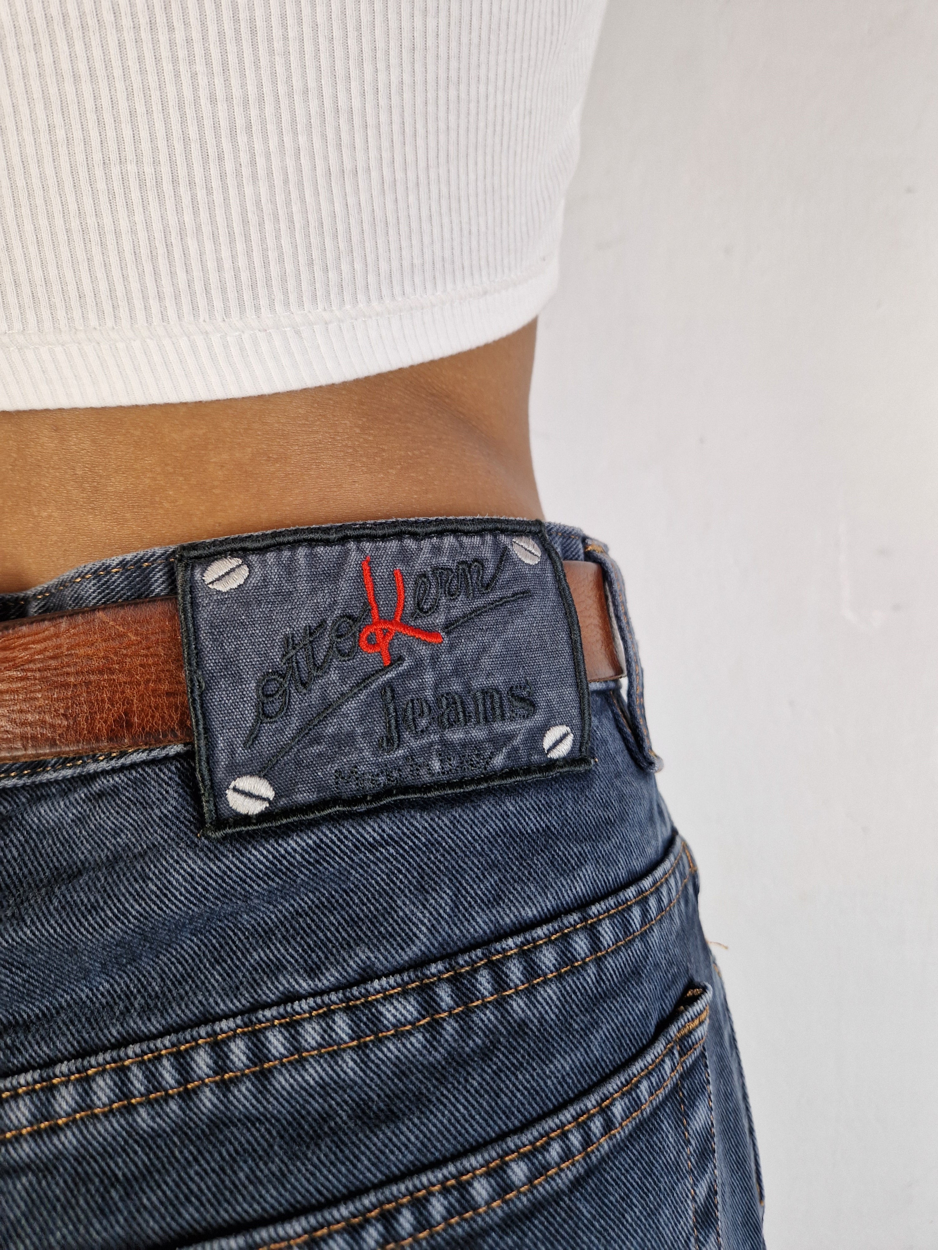 Vintage Otto Kern Jeans Made In Italy Grau Schwarz 33 - RareRags