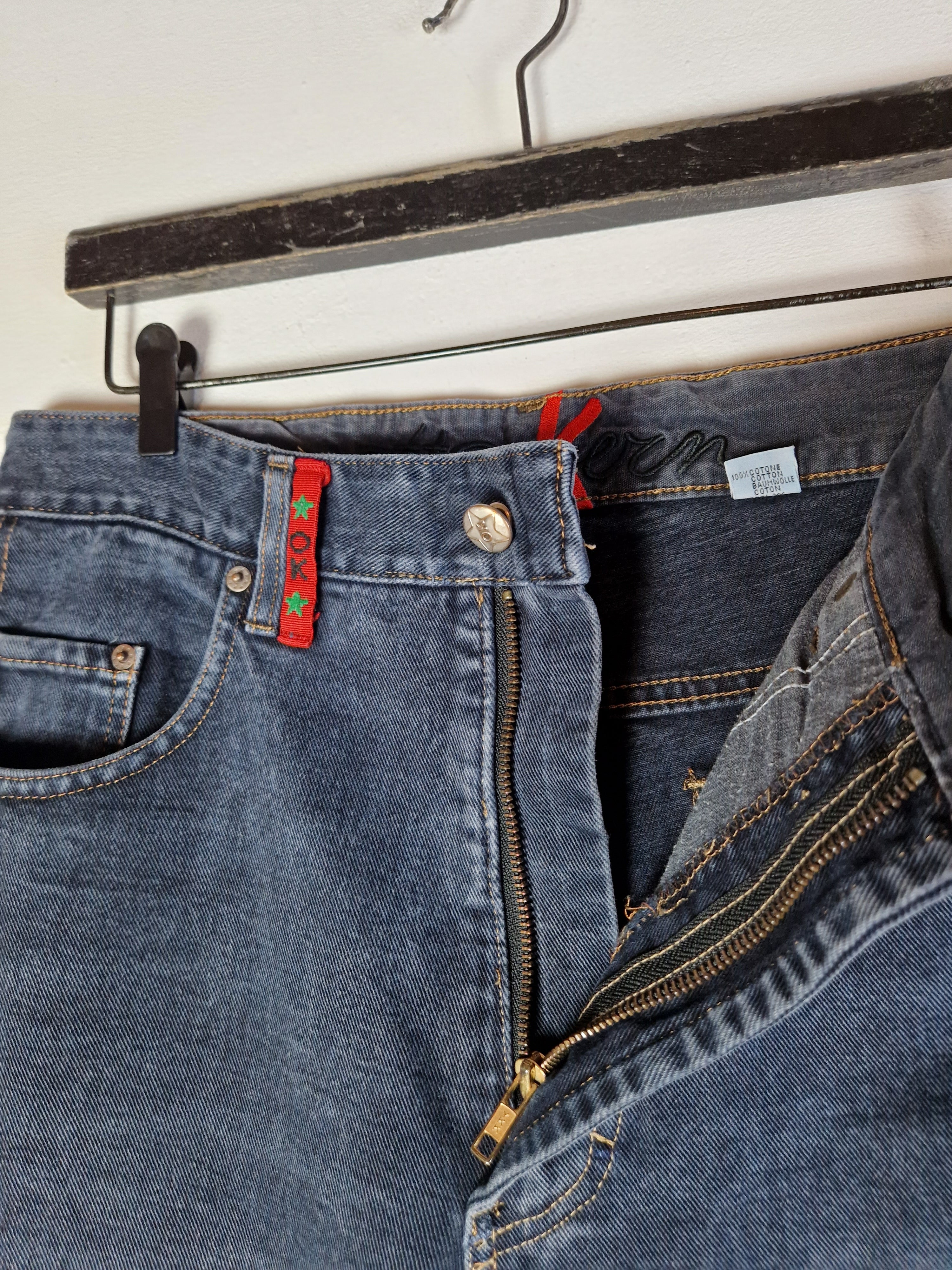 Vintage Otto Kern Jeans Made In Italy Grau Schwarz 33 - RareRags