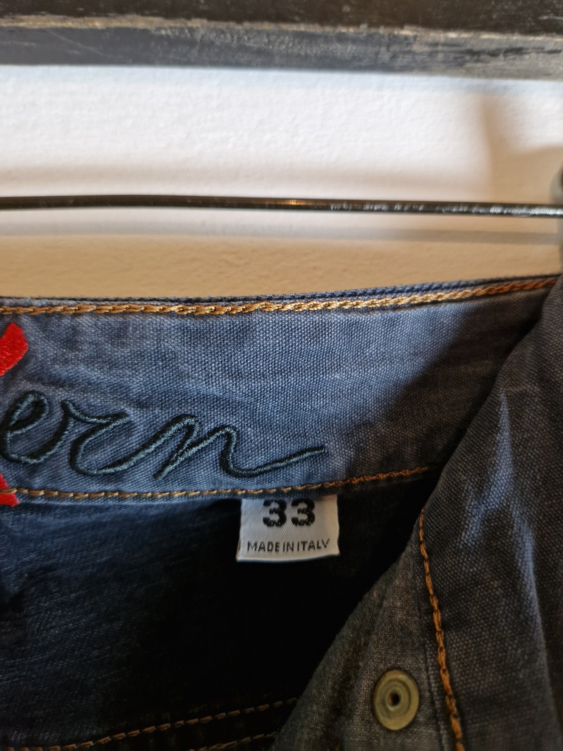Vintage Otto Kern Jeans Made In Italy Grau Schwarz 33 - RareRags