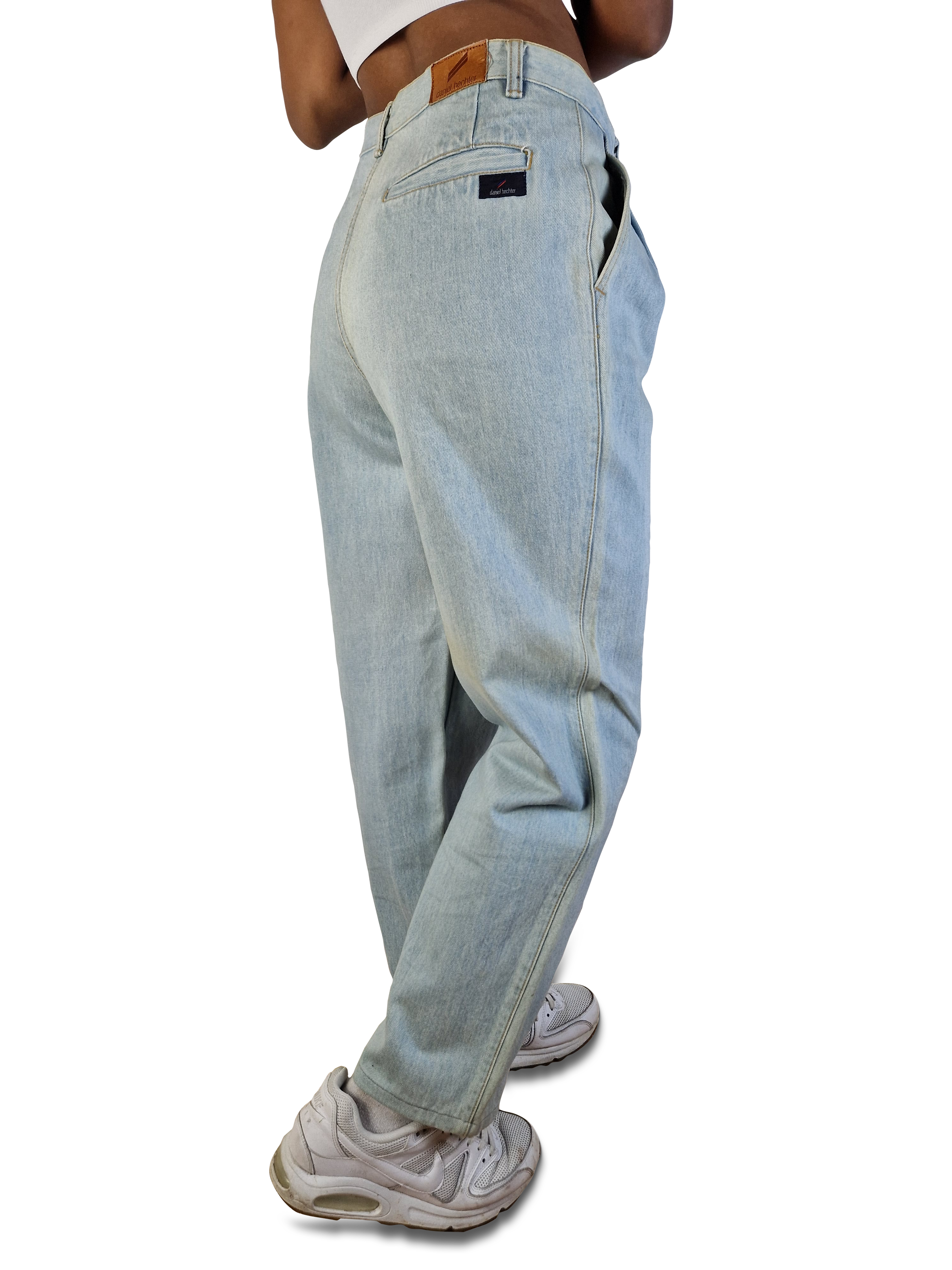 Vintage Daniel Hechter Jeans Ausgewaschen Hellblau M-L - RareRags
