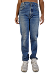 Vintage Carlo Colucci Jeans Logo Back Pocket Hellblau S-M