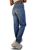 Vintage Carlo Colucci Jeans Logo Back Pocket Hellblau S-M