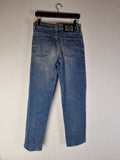 Vintage Carlo Colucci Jeans Logo Back Pocket Hellblau S-M