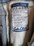 Vintage Carlo Colucci Jeans Logo Back Pocket Hellblau S-M