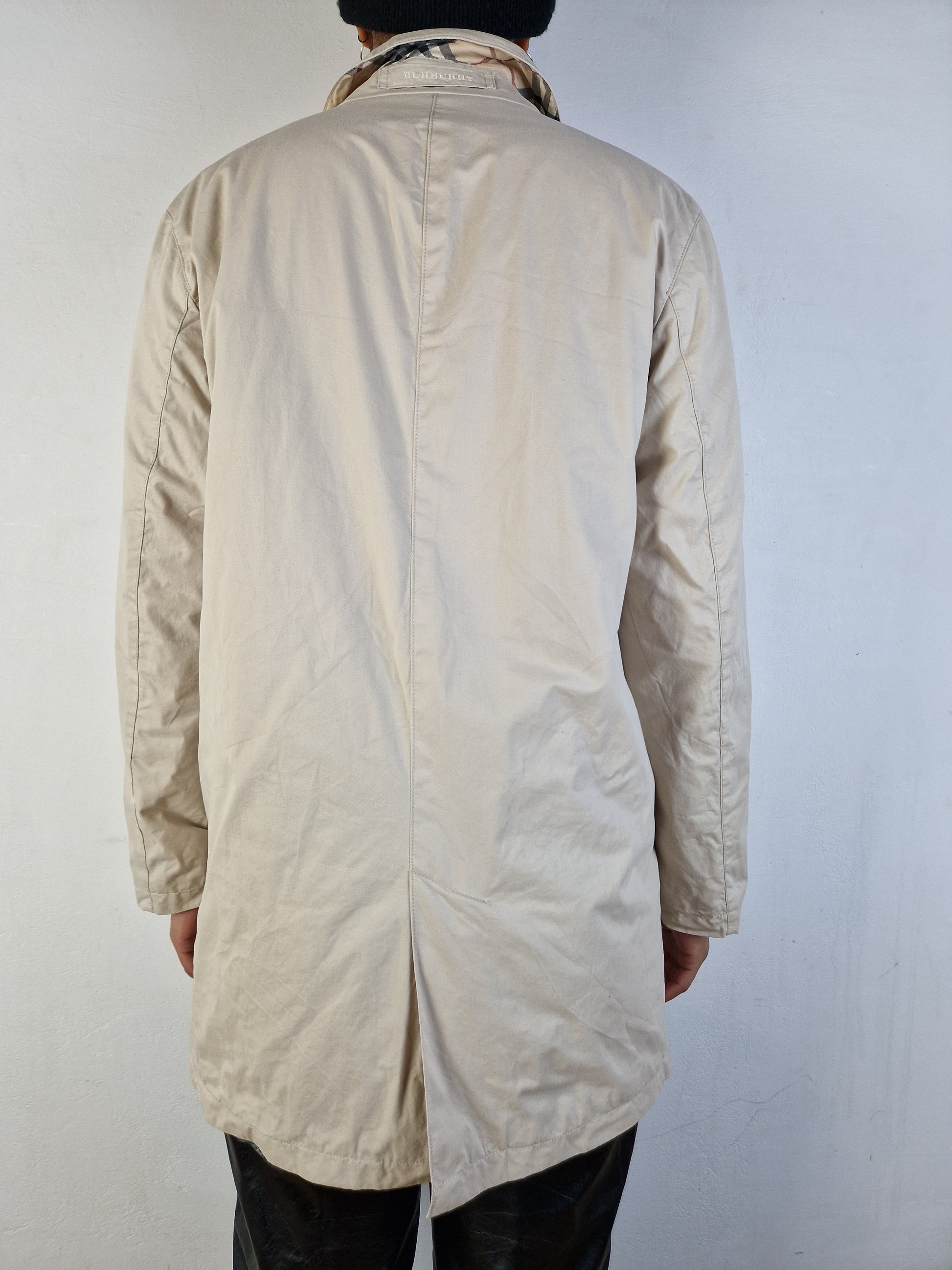 Moderner Burberry Kurzmantel Nova Check Innenfutter Beige (40) M-L - RareRags