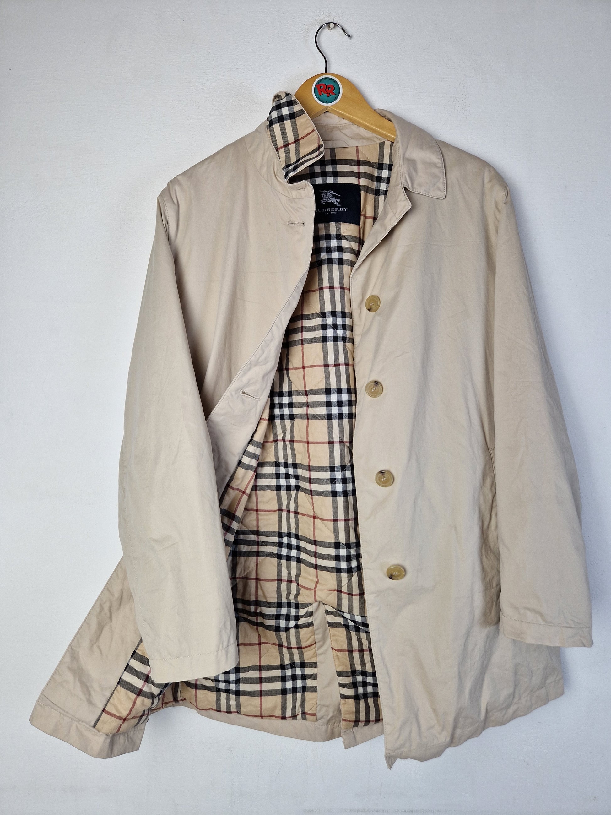 Moderner Burberry Kurzmantel Nova Check Innenfutter Beige (40) M-L - RareRags
