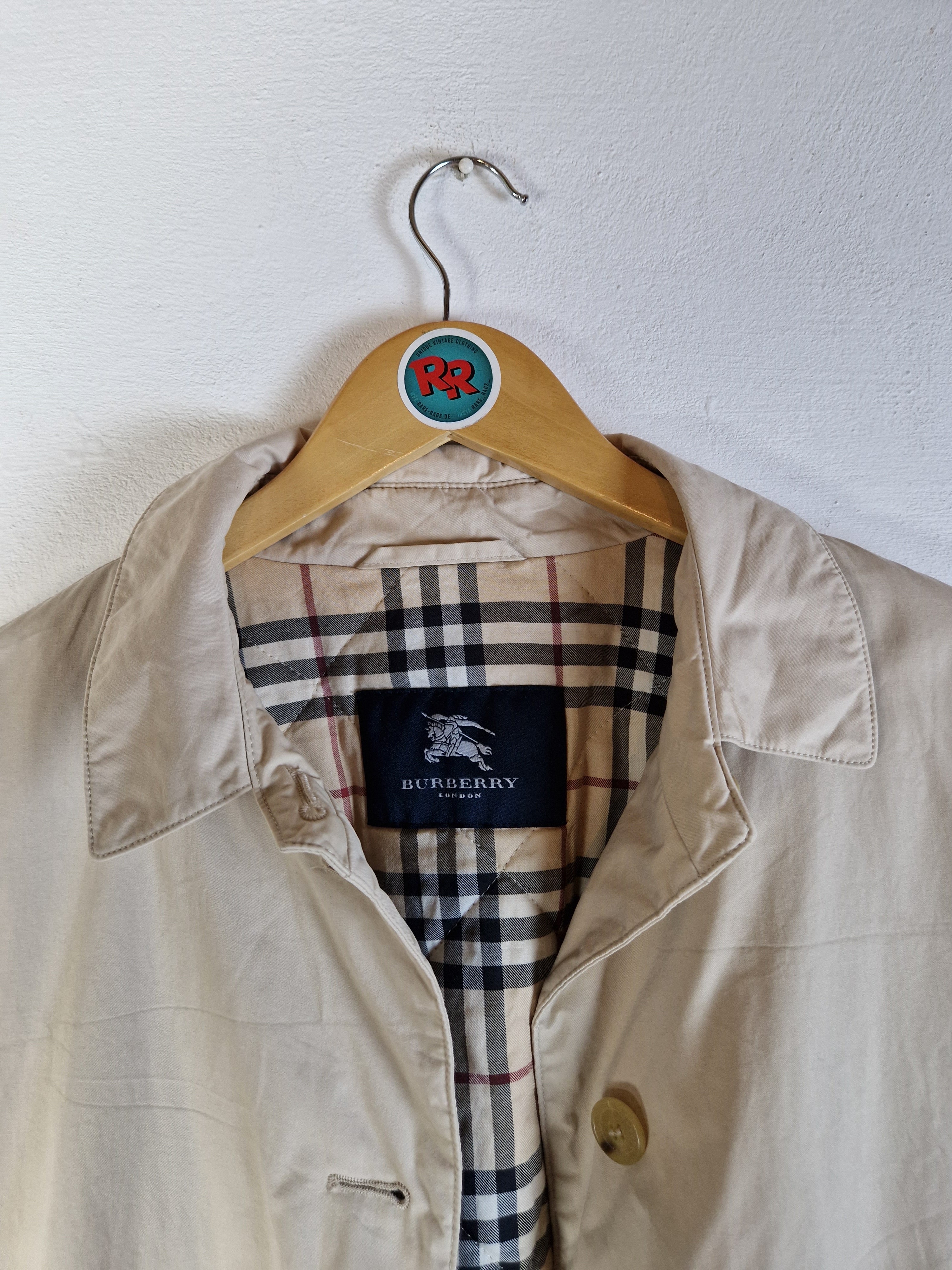 Moderner Burberry Kurzmantel Nova Check Innenfutter Beige (40) M-L - RareRags