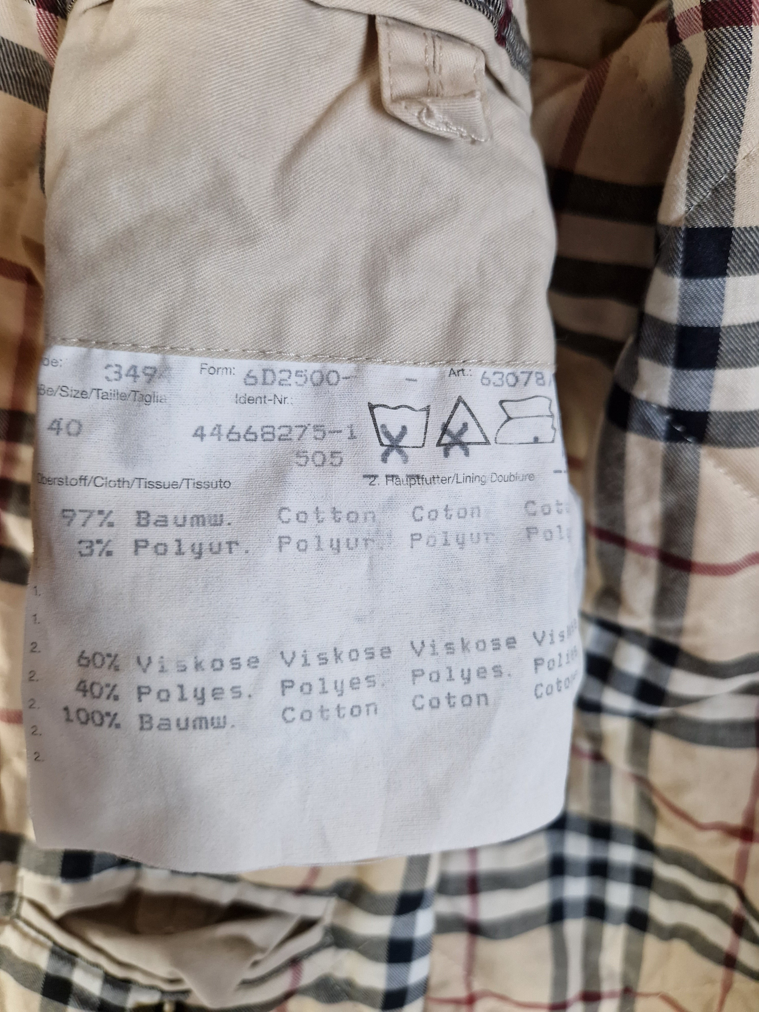 Moderner Burberry Kurzmantel Nova Check Innenfutter Beige (40) M-L - RareRags