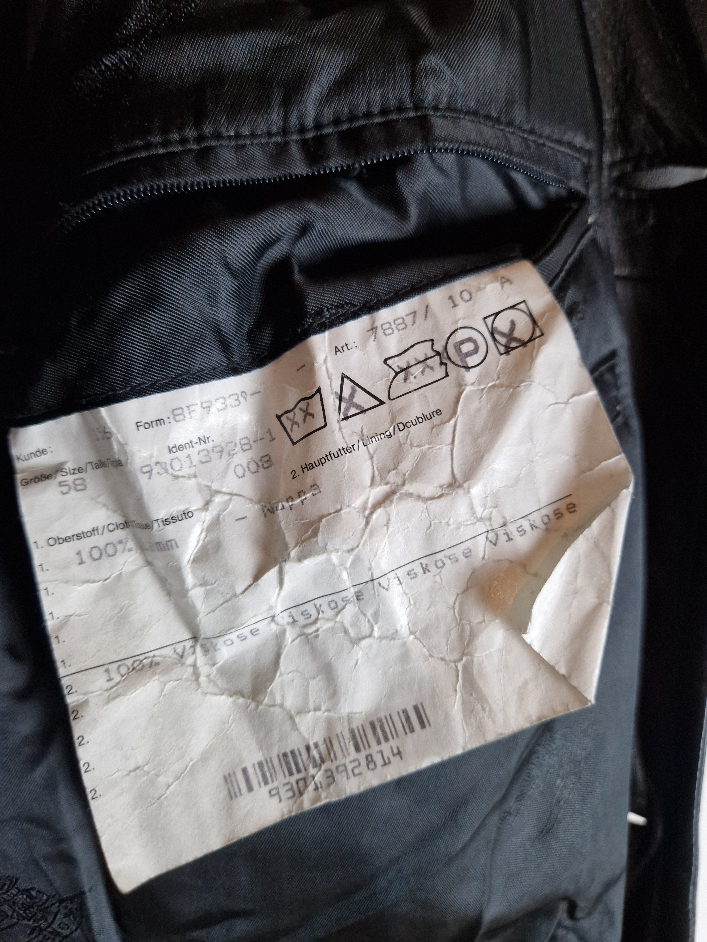Vintage Burberrys Lederjacke / Kurzmantel Lamm-Nappa Schwarz (58) XL-XXL
