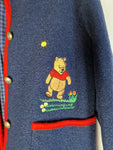 Vintage Winnie Puhh Trachtenjacke Bestickt Dunkelblau M