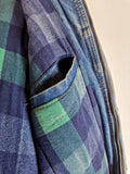 Vintage Racing Horse Jeansjacke Gefüttert Blau M