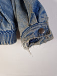Vintage Racing Horse Jeansjacke Gefüttert Blau M
