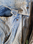Vintage Racing Horse Jeansjacke Gefüttert Blau M