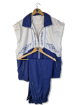 Vintage Killtec Trainingsanzug Jacke x Weste Vislon Zip Blau Weiß (40) L