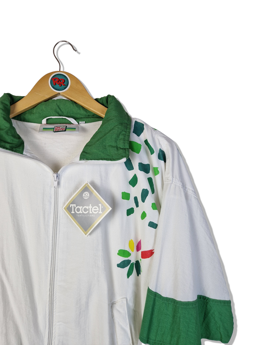 Vintage DuDarfst Trainingsanzug Tactel Deadstock Werbung Grün Weiß S