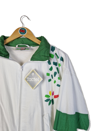 Vintage DuDarfst Trainingsanzug Tactel Deadstock Werbung Grün Weiß S