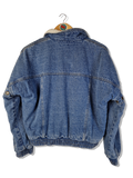Y2K Karl Kani Jeansjacke Teddyfell Deadstock Blau s