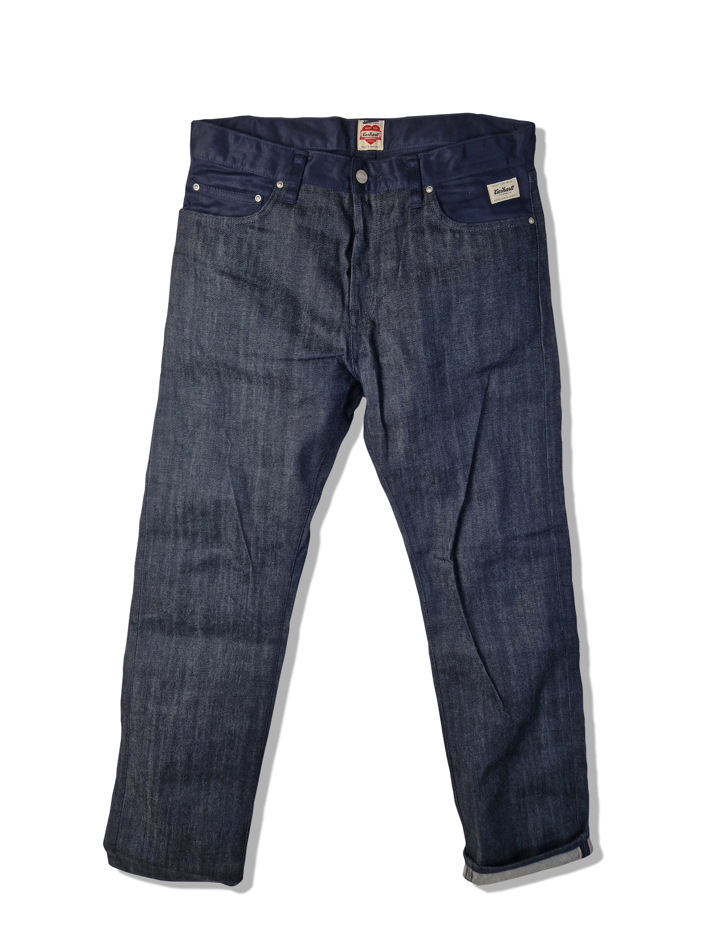 Moderne Carhartt Jeans Donald Pant Selvedge Blue Heritage Navy 33x32 - RareRags