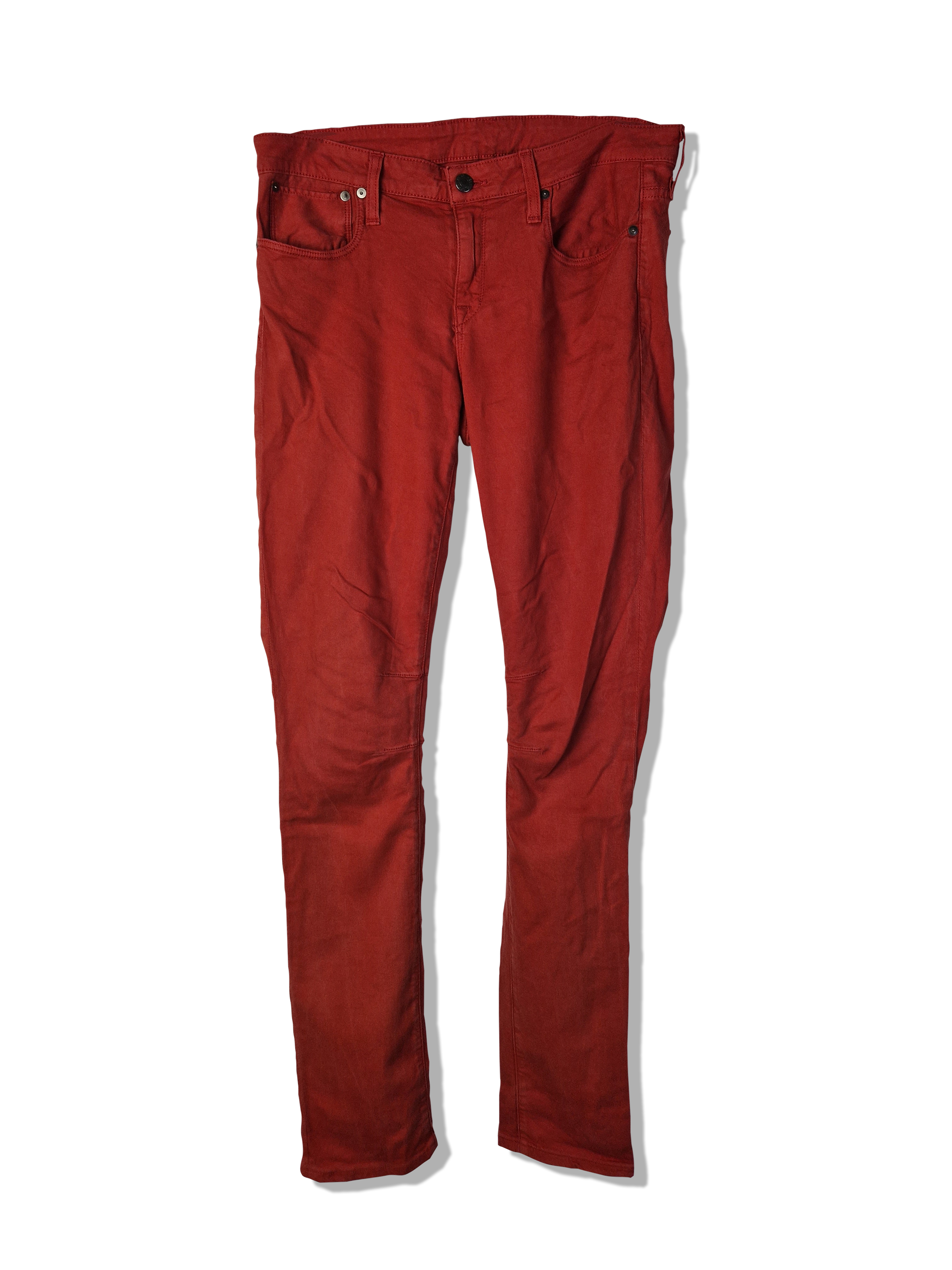 Helmut Lang Hose Skinny Made In USA Orange 29 - RareRags